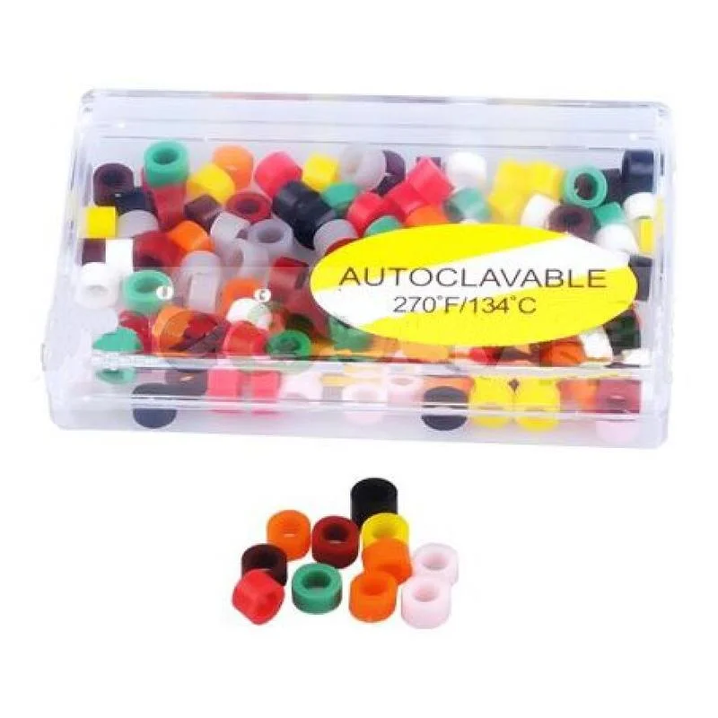 120PCS Autoclavable Dental Silicone Instrument Color Code Rings