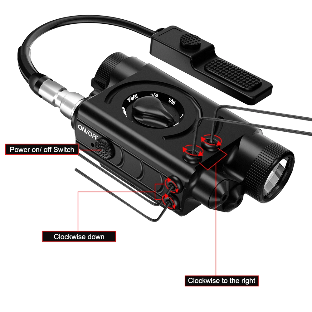 Red IR Laser Sight Tatcial Flashlight Combo Rechargeable Dual Hunting Laser Scope Flashlight for Gun Equipments