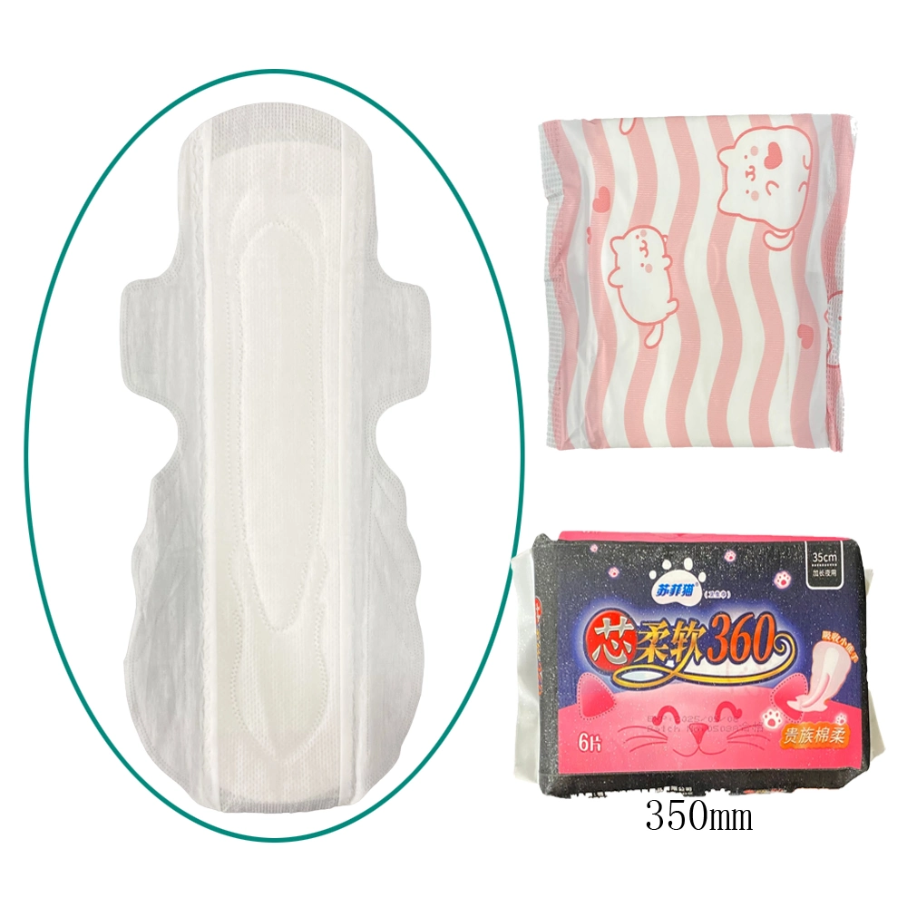 Échantillon gratuit Nom de marque de la puce d'anions femmes Pads des serviettes hygiéniques serviette de table fabricant en Chine