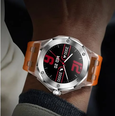 Unisex transparente caso divertido Juegos de Ocio ritmo cardíaco oxígeno de sangre Reloj inteligente con control remoto