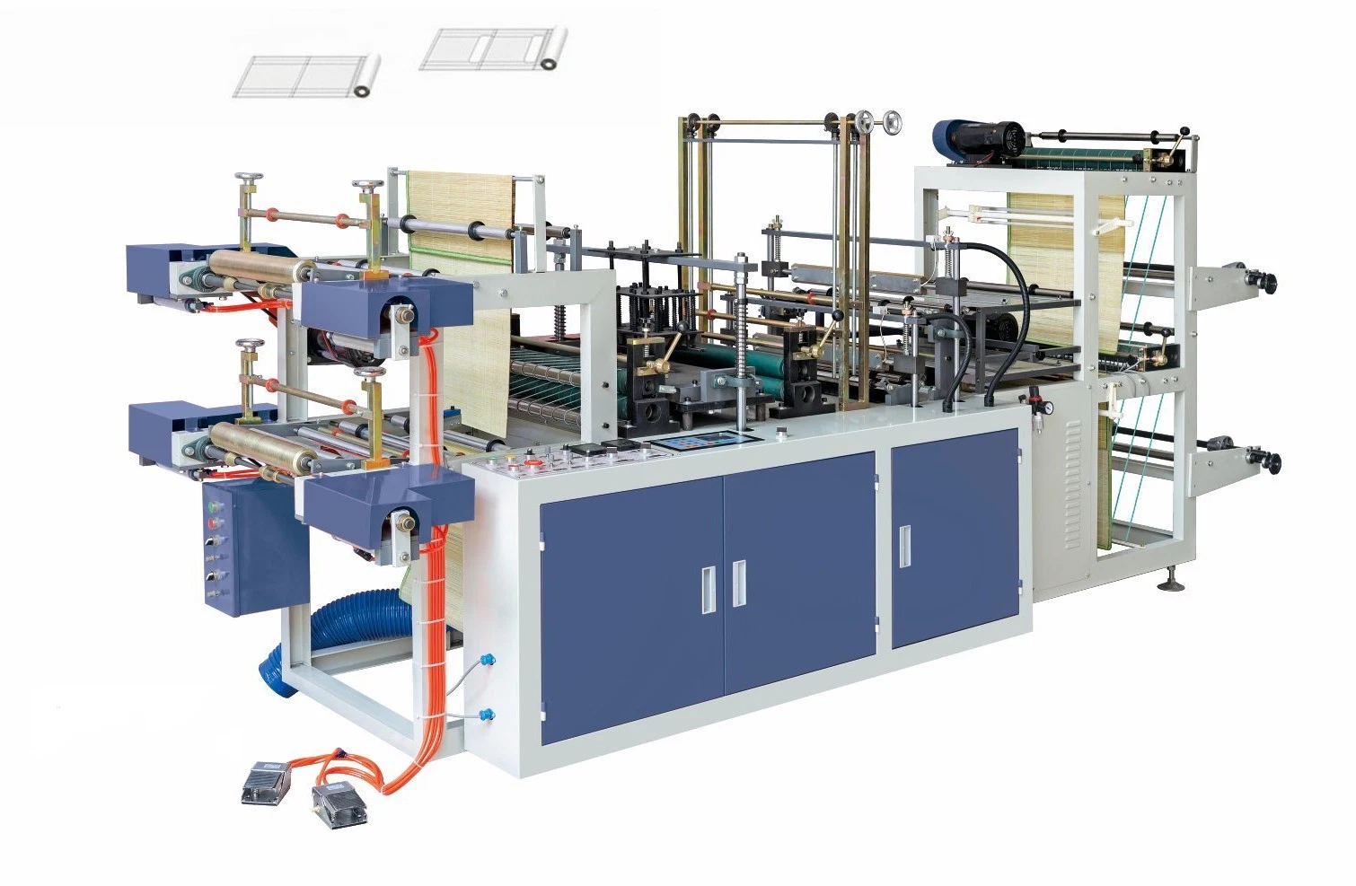 Automatic Double Layer Plastic Rolling Bag Making Machine