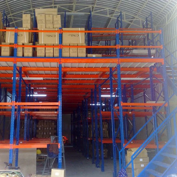 Heavy Duty Warehouse Multilayer Storage Shelf Steel Mezzanine Rack with Fire-Fighting Floor