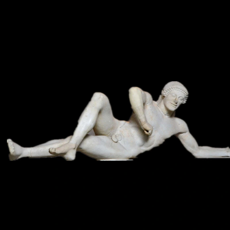 Art Collection Life Size Hand Made White Marble Stone Nude Man David Statue