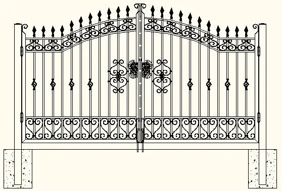 Puertas decorativas de la entrada de la seguridad del hierro labrado de la buena calidad