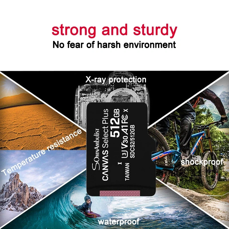 Original 4GB 8GB 16GB 32GB 64GB 128GB 256GB 512GB 1tb 4 8 16 32 64 128 256 512 GB 1tb SD TF Flash Memory Cards for Mobile Phone