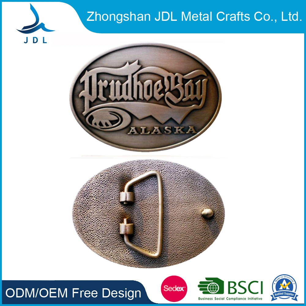 Custom High Quality Copper Us Prudhoe Bay Metal Fashion Gift Belt Buckles for Men (belt-060)