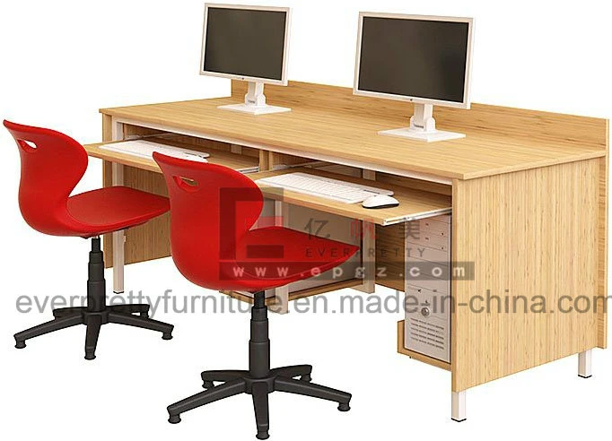Escola Sala de aula mobiliário funcional Student Duplo computador conjunto mesa