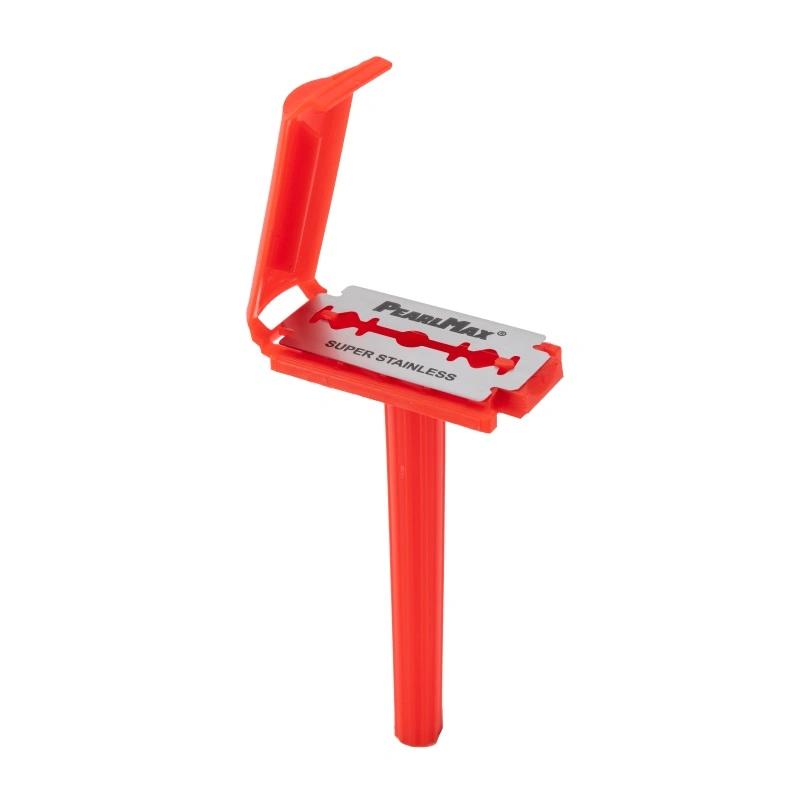 Plastic Handle Safery Razor with Double Edge Blade