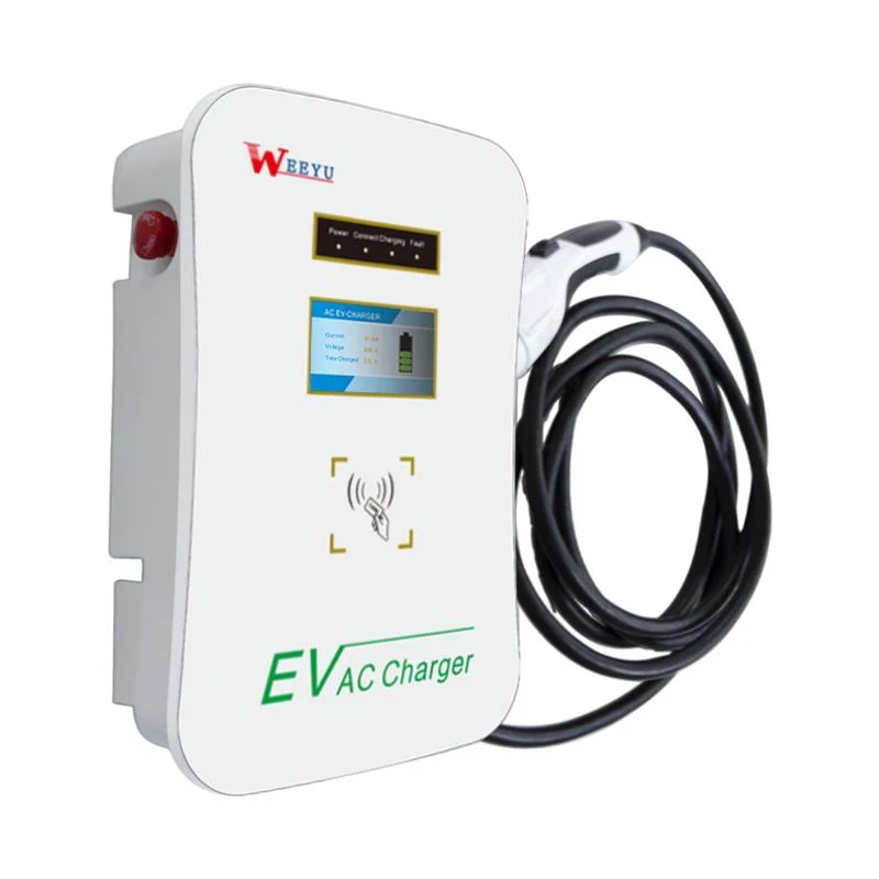 Weeyu Evse Products with WiFi Ocpp 11kw 22kw 32A Type 2 EV Car Charger Stations Charging Electric Cars 3.3kw EV Charger