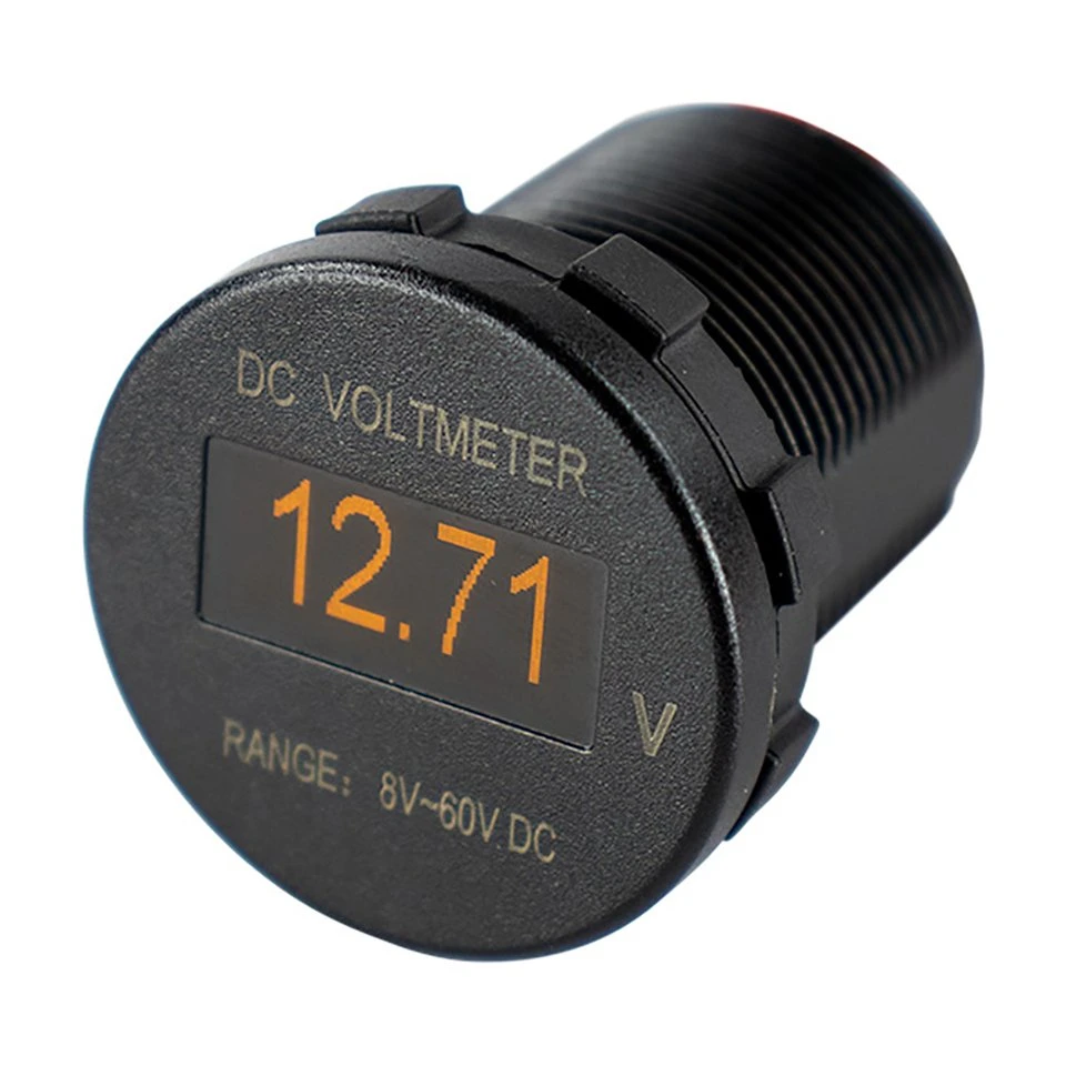Round 8-60V Mini OLED DC Dual Digital Voltmeter Ammeter Display