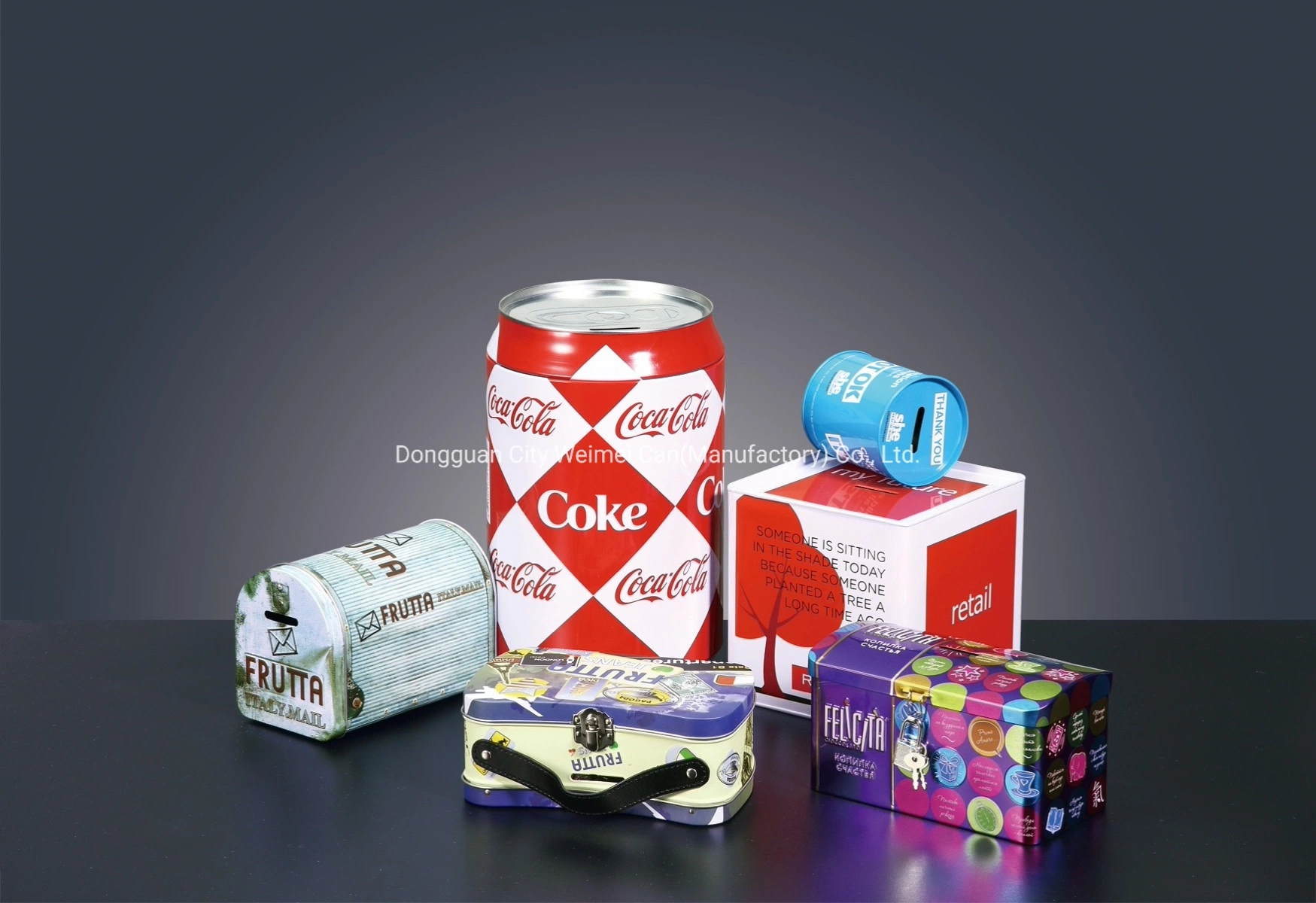 Hot Sale Piggy Bank Metal Packaging Empty Chocolate Cookies Tin Box Food Tin Can