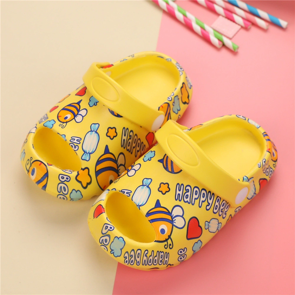 Los niños niñas chicos zapatillas Zapatos de abeja de dibujos animados de niño Sandalias bebé verano Indoor zapatillas sandalias de natación para niños de la playa