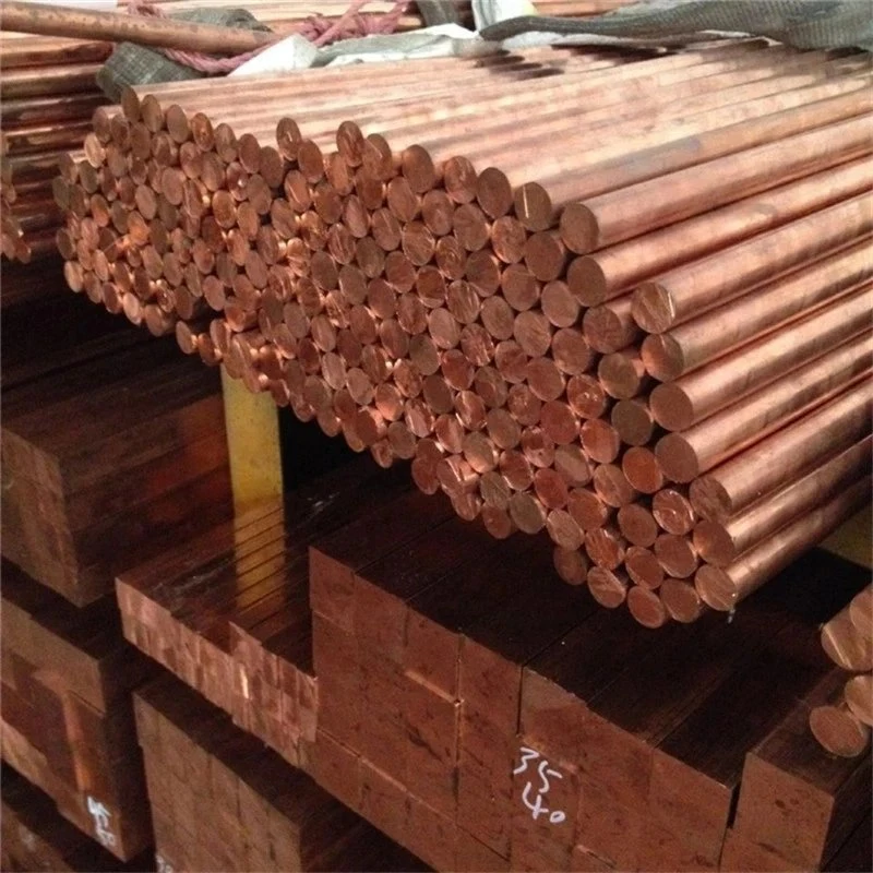 1mm 3mm 4mm 5mm C10100 Purple Copper Rod Bar 99.9% 8mm 12mm ASTM Square Hexagonal C10100 Pure Copper Bar