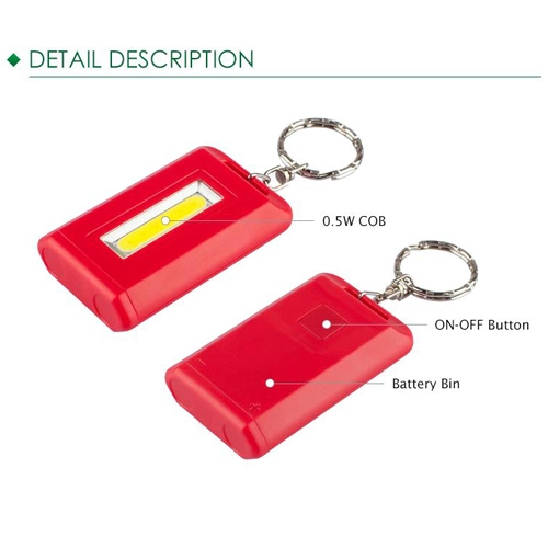 COB LED Mini Flashlight Backpack Light Pocket Keyring Light