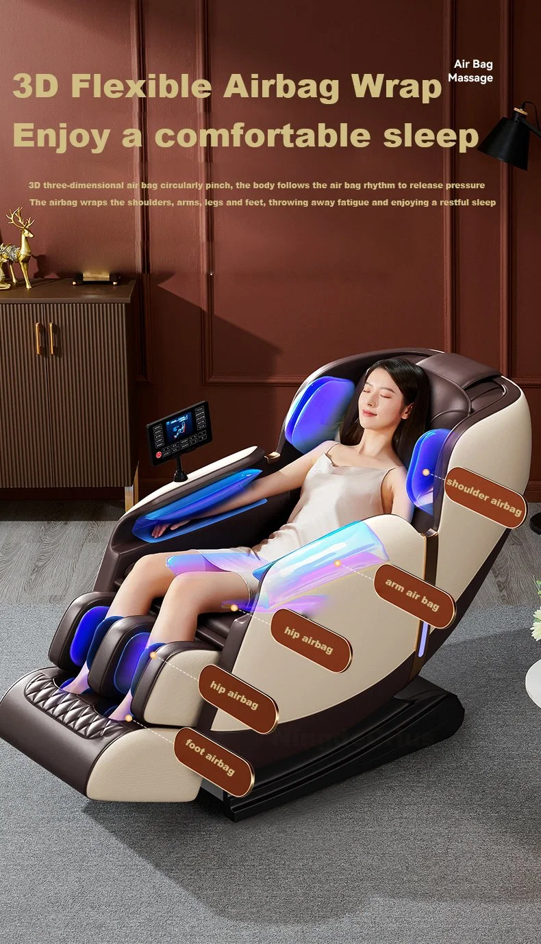 Ningdecrius Body Massager 4D Luxury Shiatsu Hot Sell Factory Price 4D Track Automatic Shiatsu Kneading Stretch Electric Recliner Zero Gravity Massage Chair