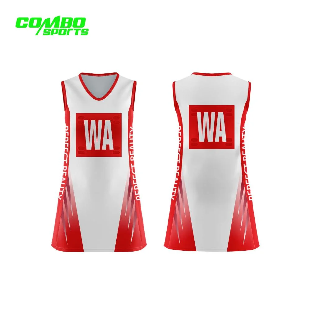 Secar rápidamente Dye-Sublimation Shirt Netball Jerseys Sportswear