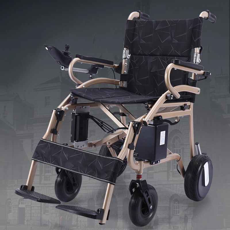 Assurance-maladie léger 12'' pliable de pliage avec fauteuil roulant électrique de puissance moteurs amovibles rapide