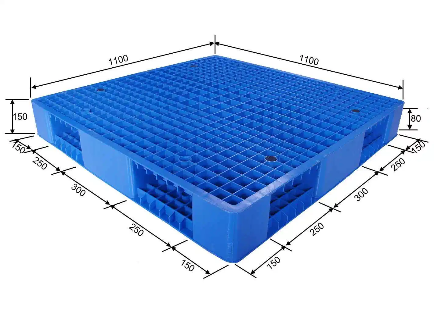 Double Faced Blowing Industrial Close Deck Plastic Pallet Plastic Storage Pallets