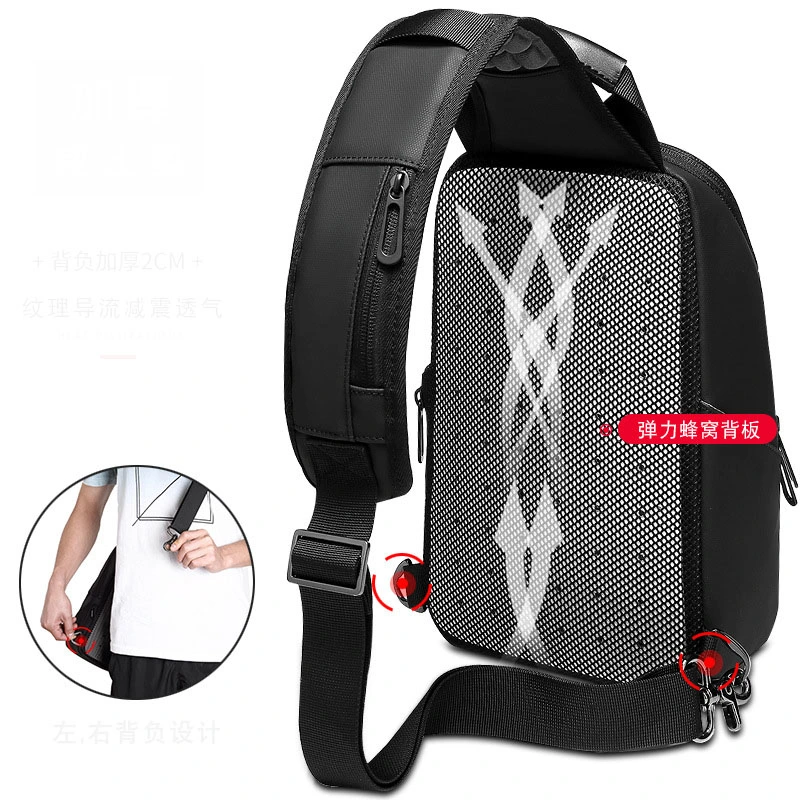 Men Fashion Waterproof Single Shoulder Leisure Travel 9.7" Inch Tablet Cross Body Chest Sling Pouch Bag (CY6860)