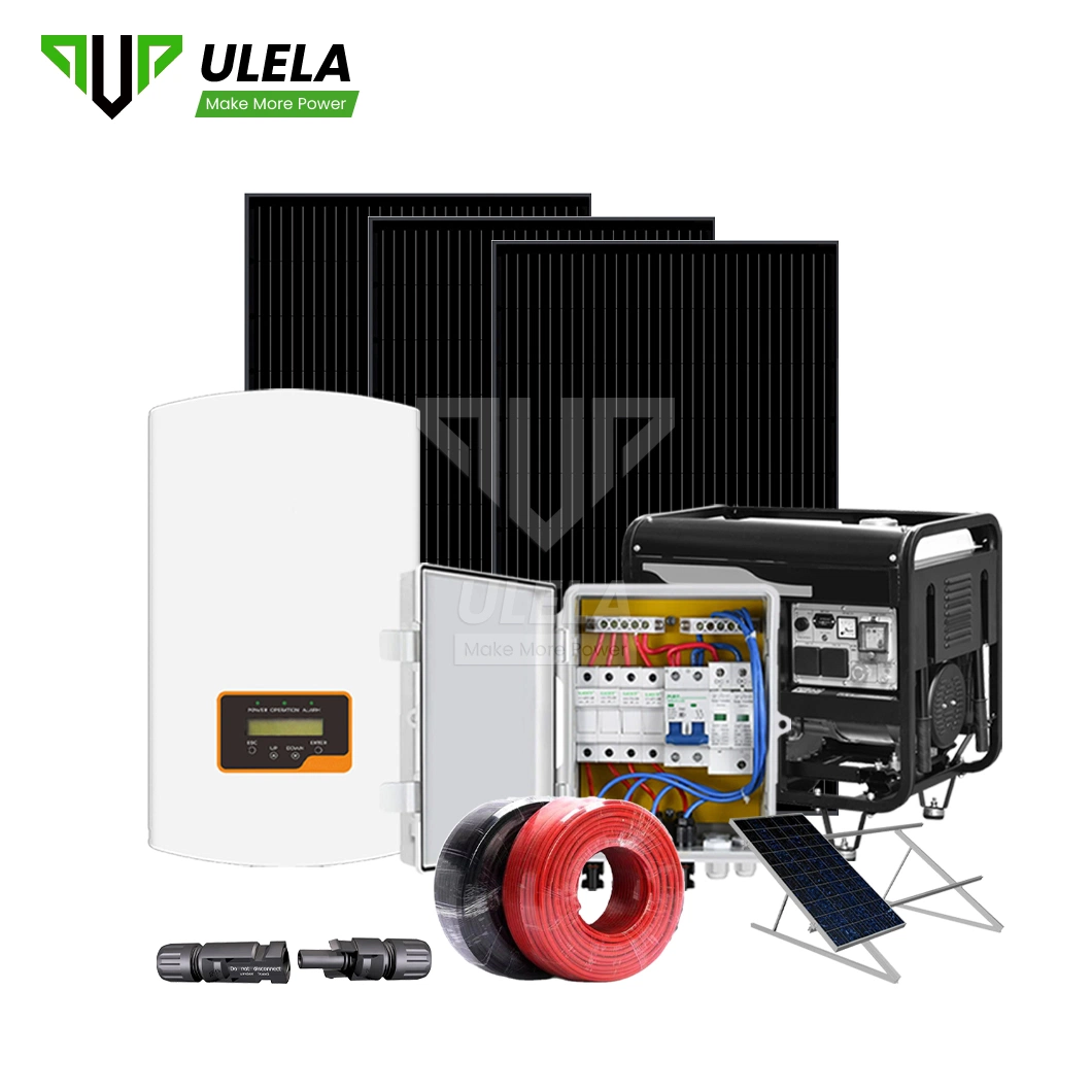 Ulela Mejor Stand Alone Sistema Solar de Alta Calidad de Proveedores en la red eléctrica la instalación de sistema Solar China fuera de la red del sistema de Energía Solar de Backup Diesel