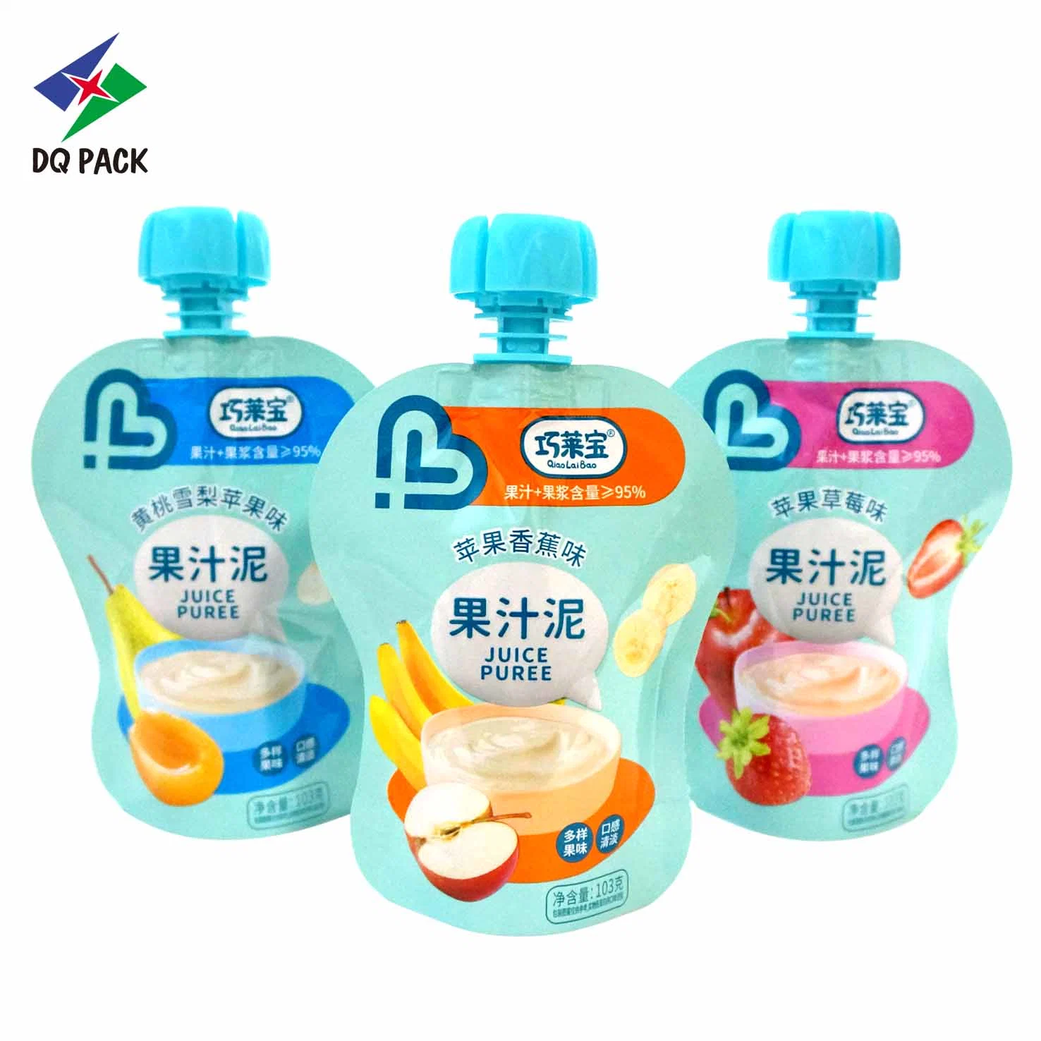 Wholesale Eco-Friendly Food Grade Juice Yogurt Packaging Stand up Spout Pouch for Packaging Liquid Food Plastic Bag Pouch