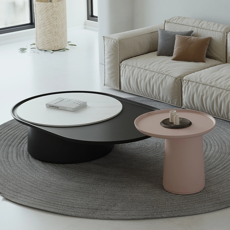 Top Popular Modern White Coffee Table for Sale Living Room Furniture Nordic Round Luxury Coffee Table