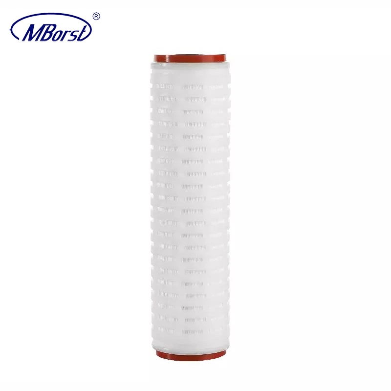 High quality/High cost performance  Water Filter Cartridge for Microelectronics Liquid/Gas/Air Filter Water Purifier Chemical Filtration 10/20" 0.1/0.2 Micron Pleated PP/PTFE/PVDF