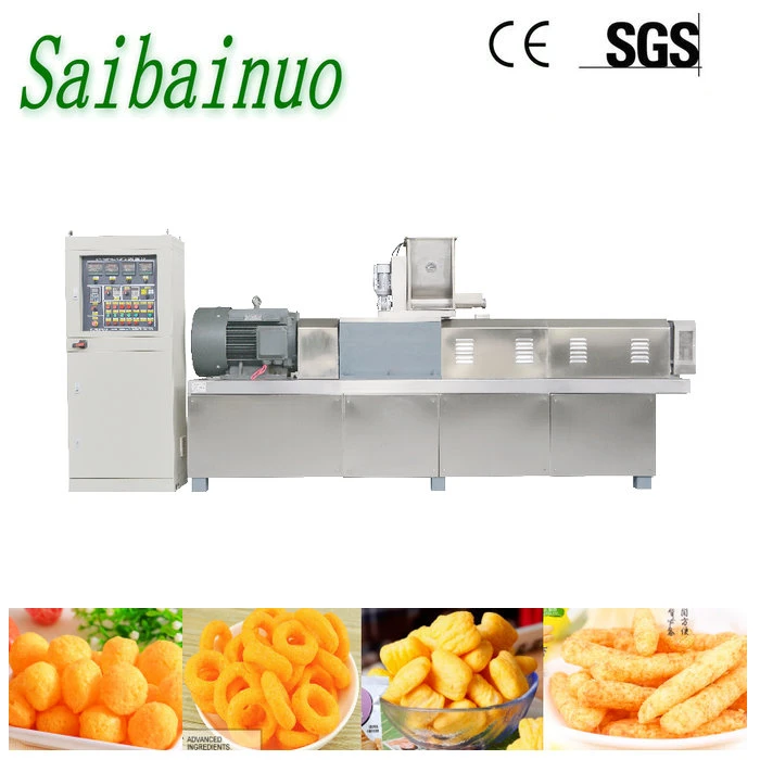 New Technology Cheese Balls Corn Puff Snacks Chips Making Machine Plant Pillow Core Filling Snacks Food Production Line