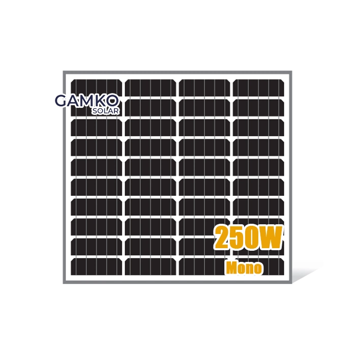 Mono de 250W panel solar empresas Solar Fotovoltaica módulo solar el vidrio