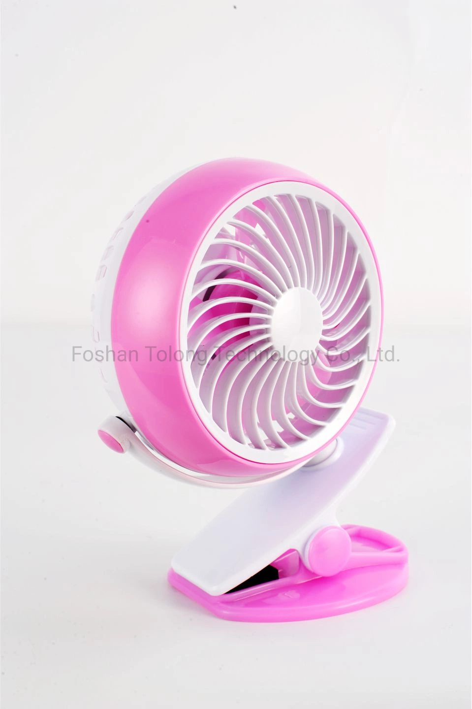 Nuevo diseño USB batería recargable operated clip de ventilador portátil