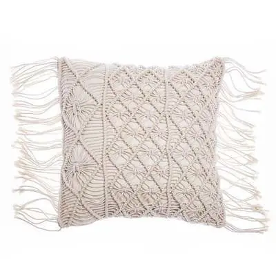 45X45cm 100% Cotton Macrame Handmade Cotton Thread Pillowcover Geometry Bohemia Cushion Covers