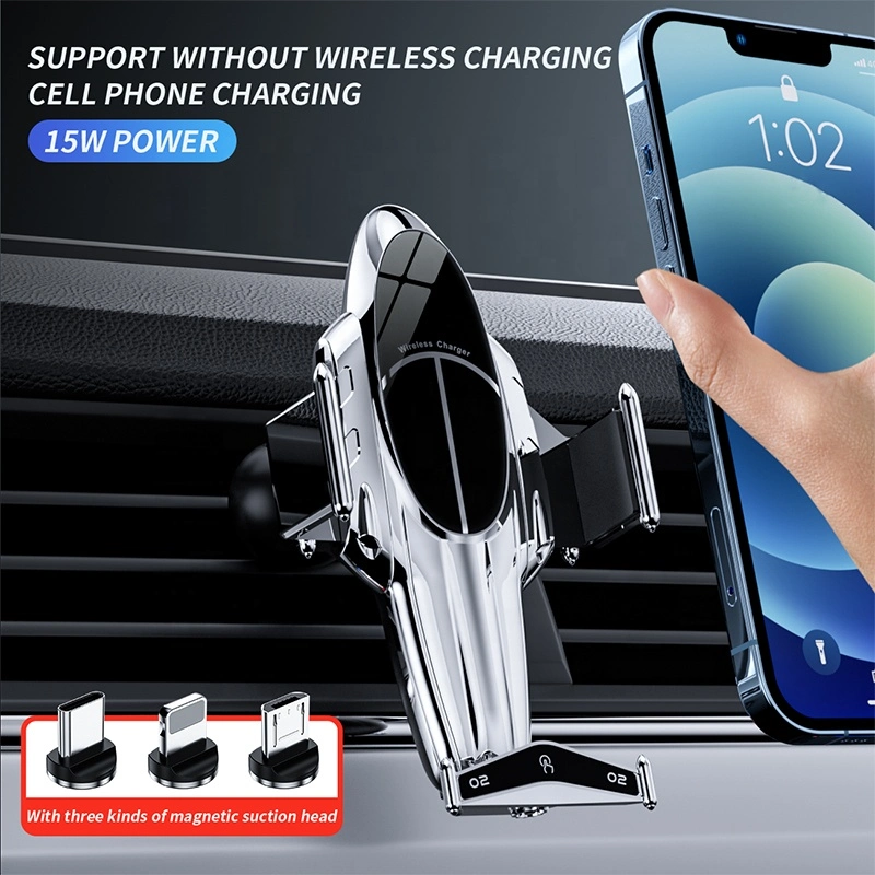 Smart 15W Fast Automatic Clamping Infrared Induction Air Vent Phone Holder Charger Car Wireless Charger Car Phone Holder