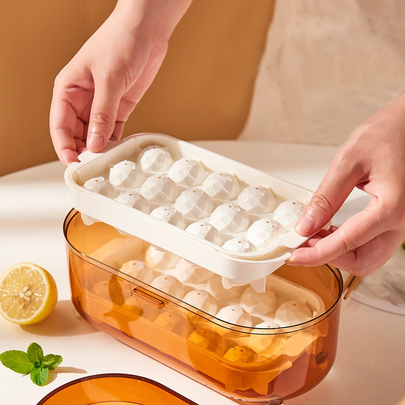 Moule à glaçons en plastique durable à 15 cellules Avec spatule à glace