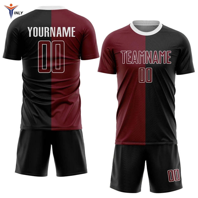 Tenue personnalisée de l'équipe de football Ensemble de sport de football Maillot d'entraînement Uniforme Nom personnalisé Numéro Costume de piste de football