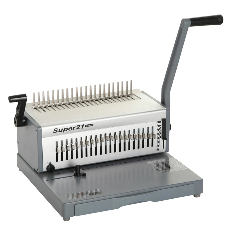 Office Aluminum Manual Comb Binding and Punching Machine Super21 Plus