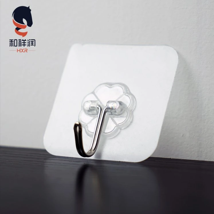 Wall Mounted Square Stainless Steel Self Adhesive Hook for Kitchen Bathroom Accessories