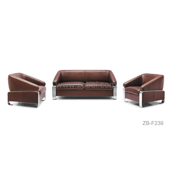 Zebai Foshan Brown Modern Comfortable Combination Office Leather Sofa (ZB-F239)