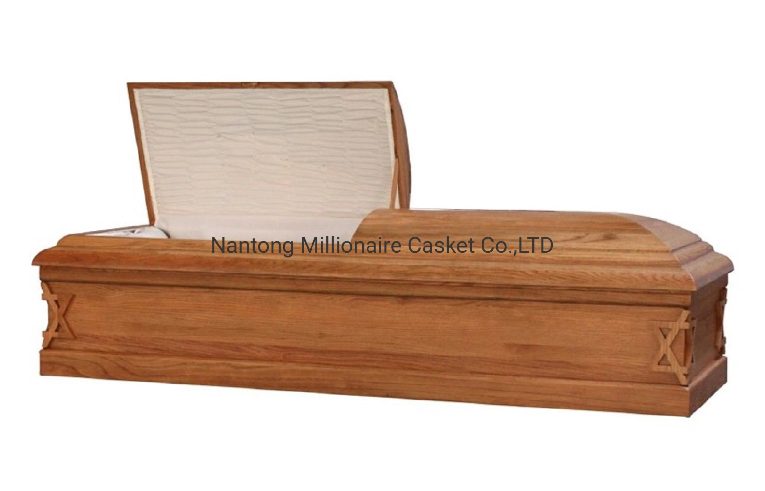 Solid Wooden Jewish Burial Casket with David Star