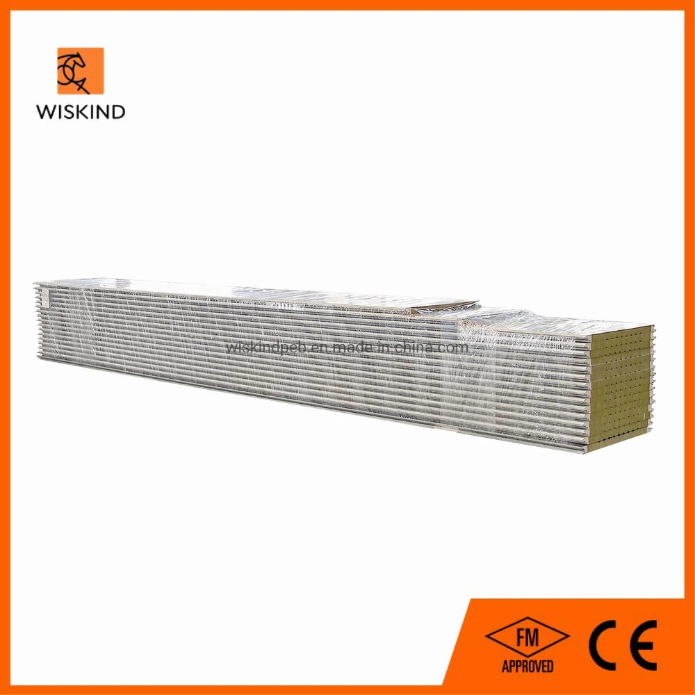 No Deformation EPS/Rock Wool/Glass Wool/PU/PIR/PUR Wall Building Material Sandwich Panel for Building Exterior Wall System