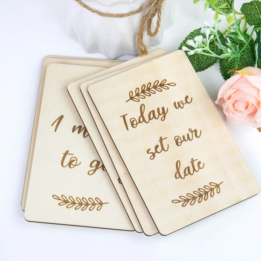 Laser Cut and Engraved Wedding Countdown Cards