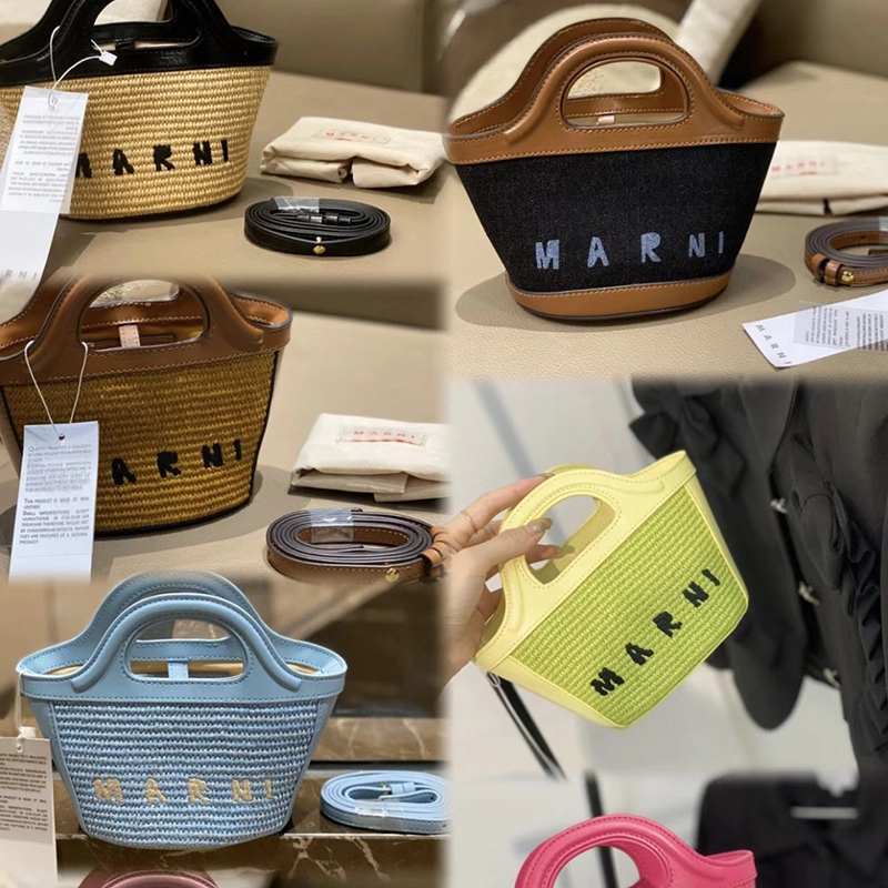 Emg7221 Top Quality Mini Laxury for Women Hand Woven Leather Straw Beach Bags Crossbody Designer Fashion Luxury Ladies Custom Women's Shoulder Bag