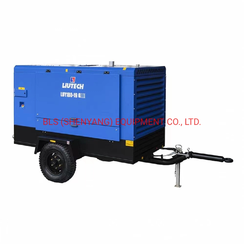 Diesel Screw Compressors Engine Mobile Portable Mining Air Compressor Price Machine for Jack Hammer Water Well Drill Rig