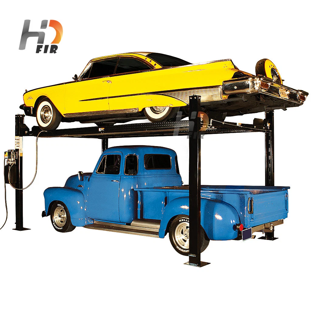 Garage Car Storage Auto 4 Post Hydraulic Tilting Car Parking Lift System