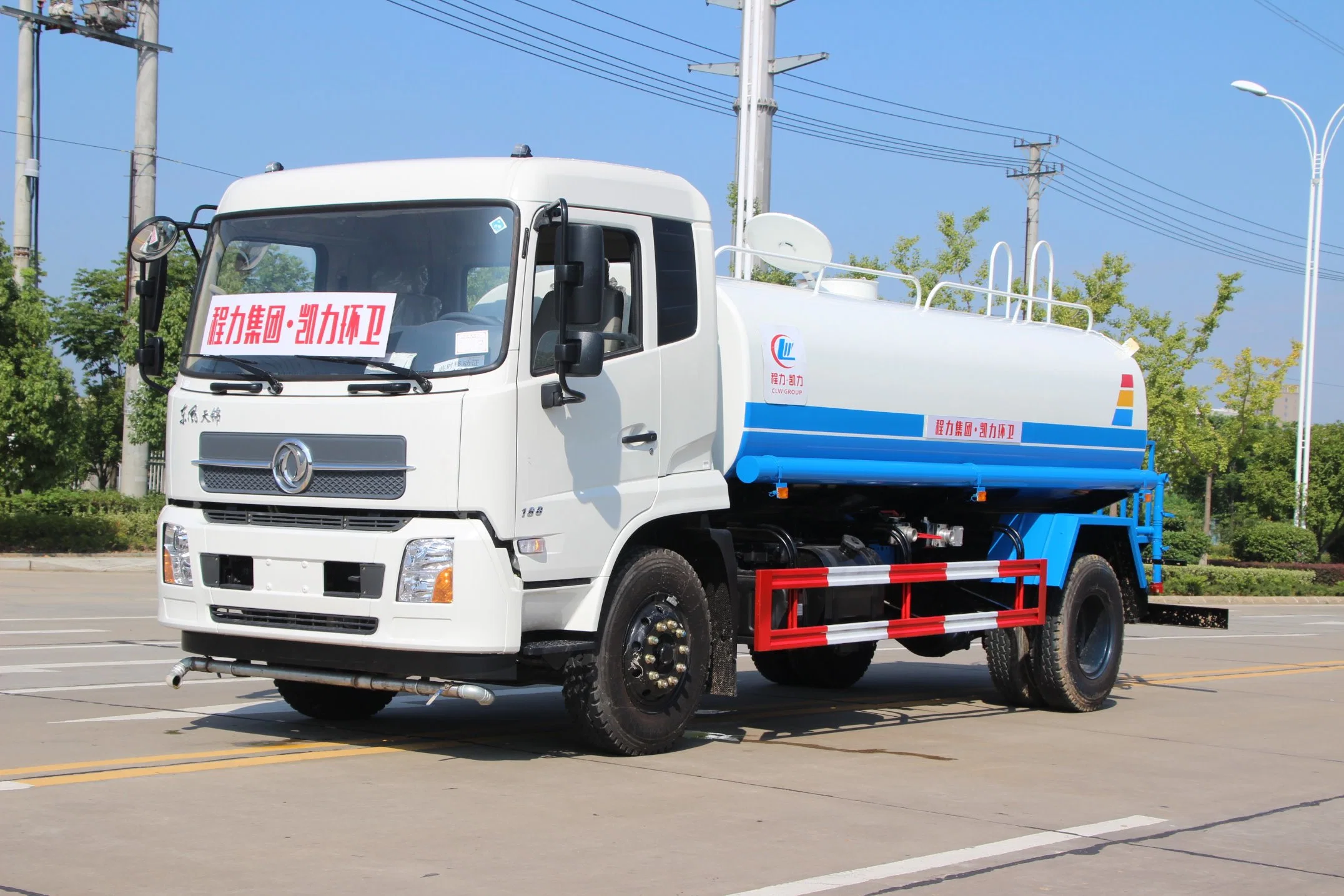 Hot Sale 10-12ton Dongfeng 4X2 Water Sprinkler Tank Truck China Water Spraying Tank Truck Water Sprayer