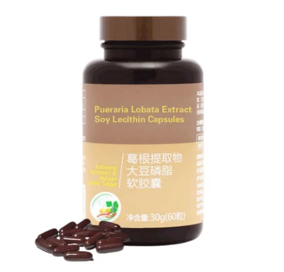 Private Label Kudzu Root Extract Soy lececythin Softgel OEM Formula Puertarin Capsules for Liver Health