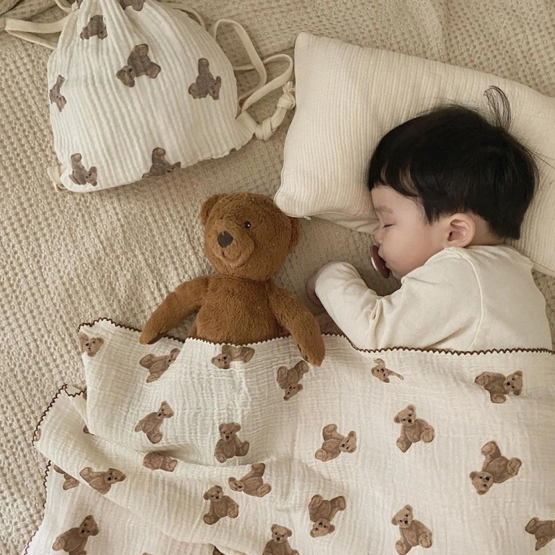 New Children&prime; S Full Print Bear Double Cover Blanket