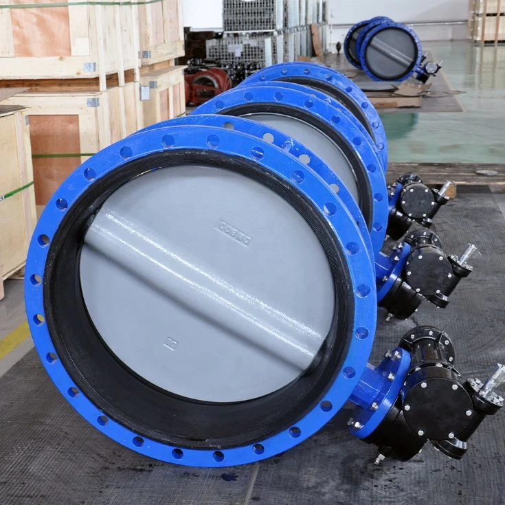 DN500 DN700 China Factory Full Size Wcb Double Eccentric Butterfly Valve