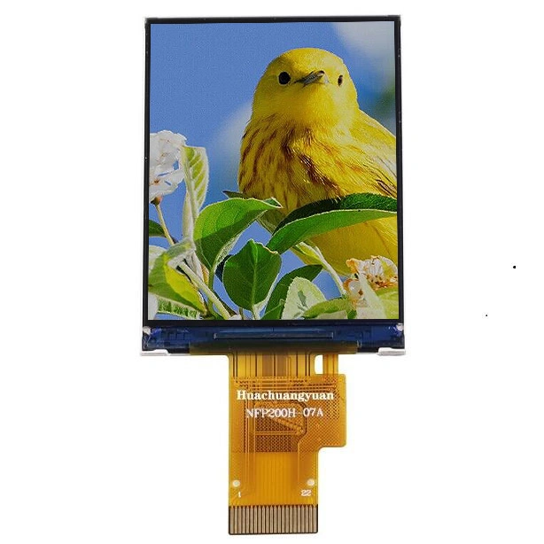 Pantalla color TFT LCD 2.0" con las opciones de resolución de 240x320 o 128X160