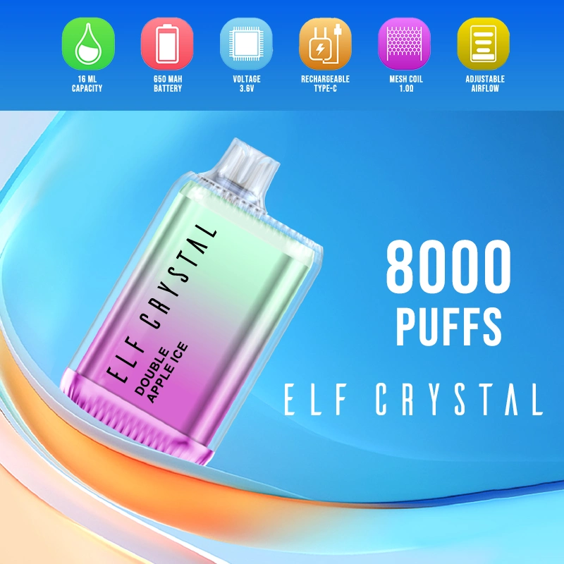 Hot Shenzhen E Cigarette Original Mr Smog Vapes Rechargeable 650mAh Battery 16ml Eliquid Puff Bar Lux Electronic Elf Crystal 8000 Puffs Vaporizers