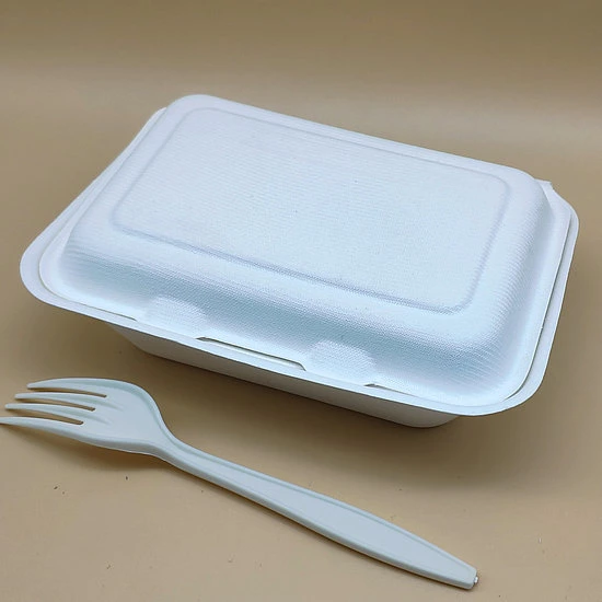 Disposable Food Lunch Box 600ml Clamshell Fast Food Container